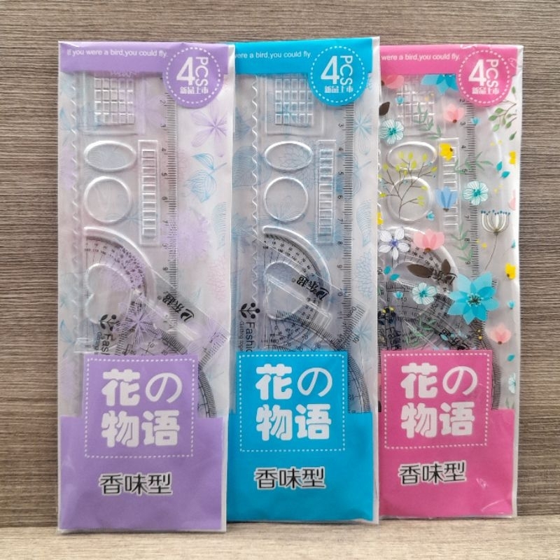 

penggaris 1 sheet isi 4 pcs Dc-182066