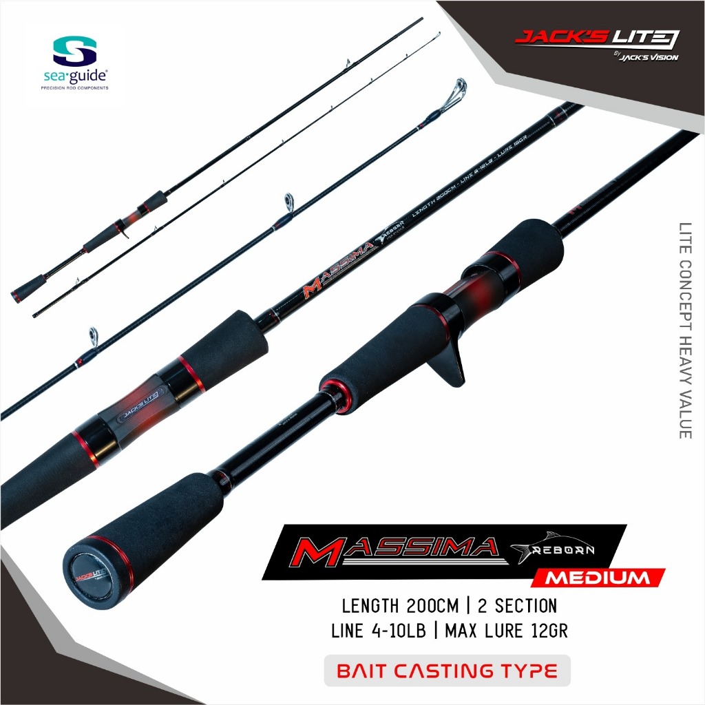 MASSIMA REBORN - MEDIUM CASTING RODS - 4-10LB & 6-12LB - SP & BC