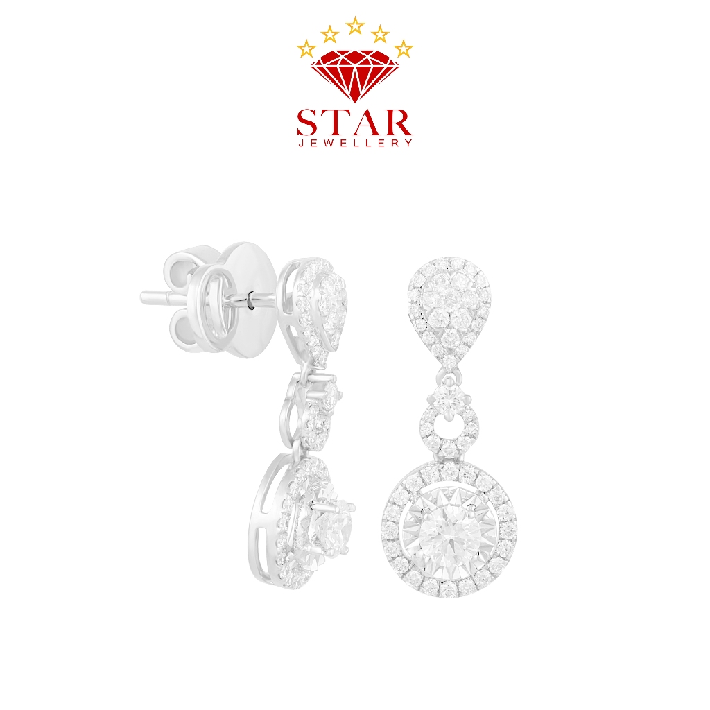 Anting Berlian Solitaire Sertifikat GIA LPER1445923 - Star Jewellery