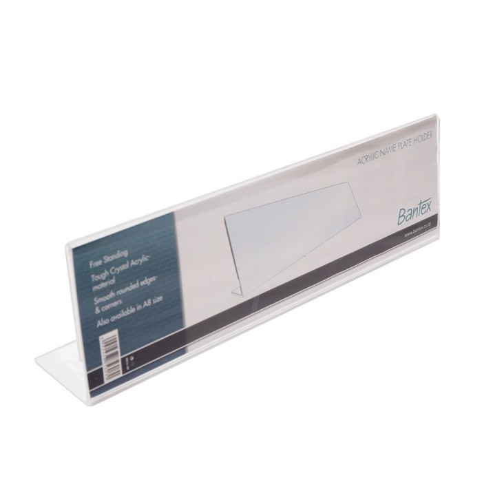 

Bantex Name Plate Acrylic Slanted Display # 8856 08 Sign Holder Akrilik (pcs)