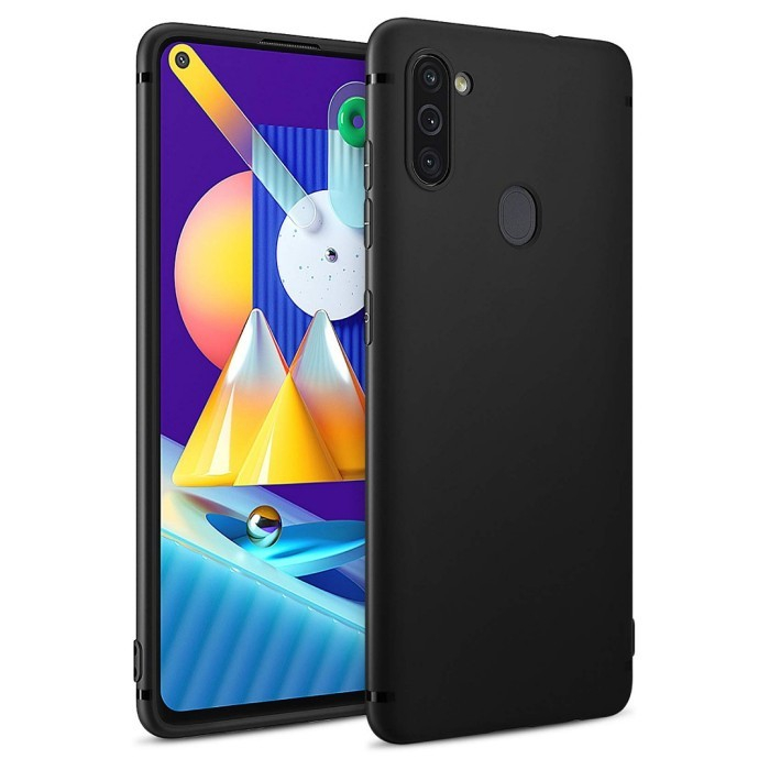 Case Samsung A11 / M11 Softcase BLACK MATTE CAMERA PROTECTION Case Casing Hp Samsung A11 / M11