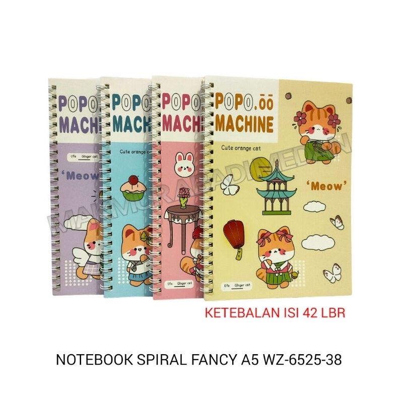 Notebook Spiral Fancy A5 / Buku Spiral A5 / Diary Spiral