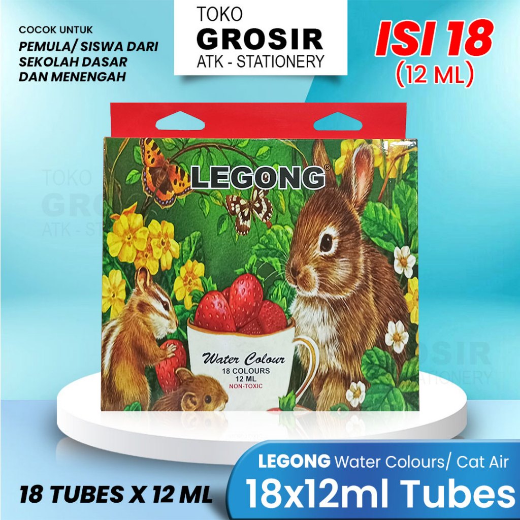 

Cat Air 18x12ml Tubes Legong 18 Warna 12 ML / Highest Quality Pigments Water Colour / Water Color