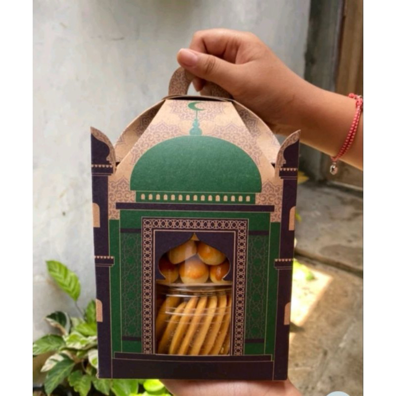 

(READY STOK) Box Hampers Lebaran FREE HANGTAG/ Gable Box parcel Lebaran