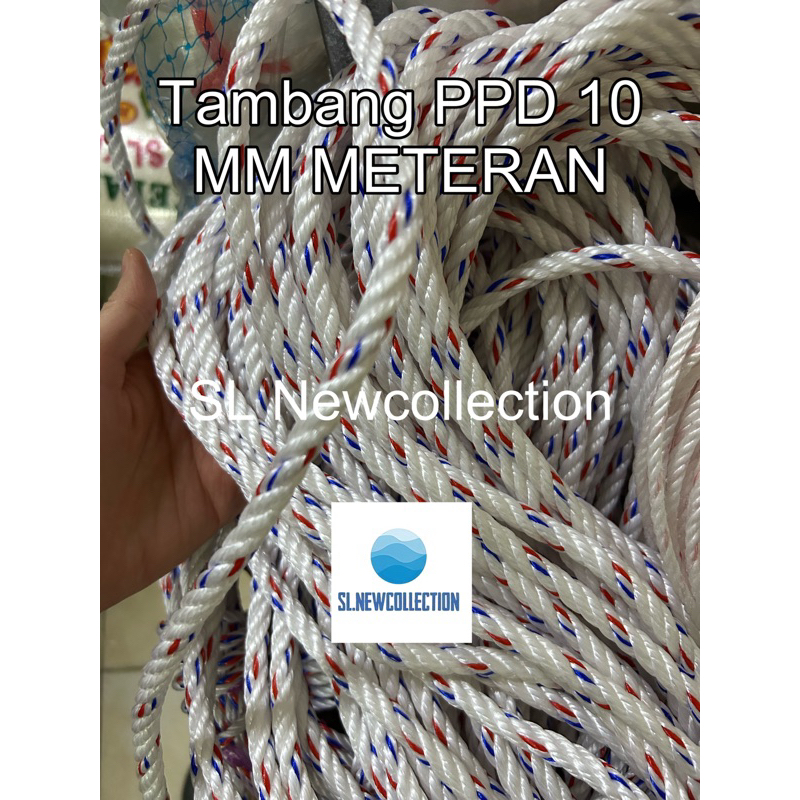 Tali Tambang PPD 10 MM METERAN / Tambang 10 Meter - 50 Meter / Tali COD / Tali Ikat Kapal