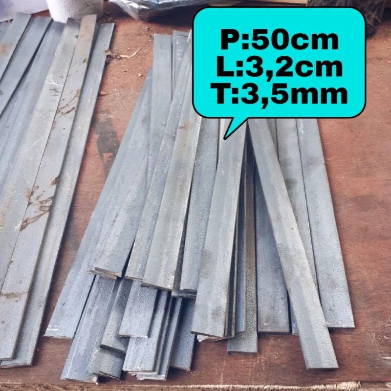 Besi plat strip potongan 50cm