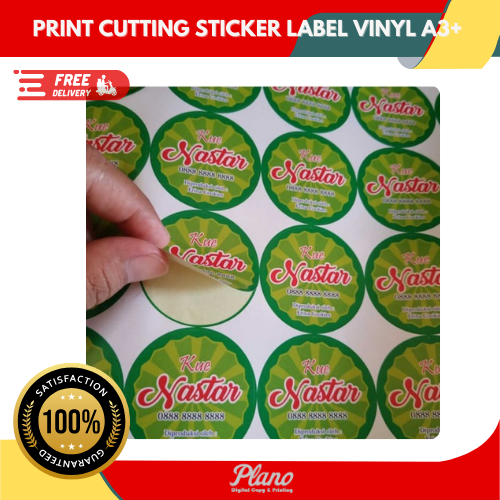 

PRINT STICKER LABEL VINYL UKURAN A3+ PLUS CUTTING