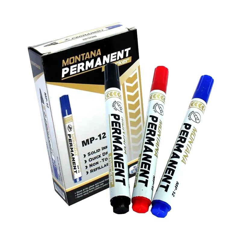 

Baru - SPIDOL IRONMAN PERMANENT MARKER NO.G-12 TINTA HITAM Montana / Tidak dapat dihapus / Warna Hitam
