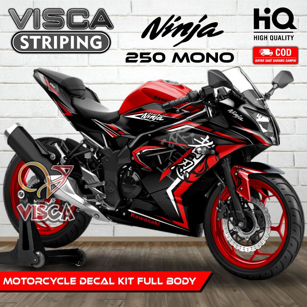 Decal Ninja 250 Mono Full Body - Stiker Motor Ninja Mono 250RR Full Body - Dekal Ninja 250 RR Mono -