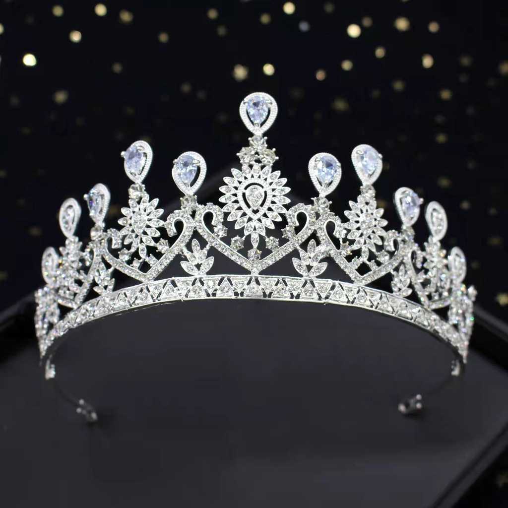 1212 Mahkota crown crysyal bunga mahkota hijab gas