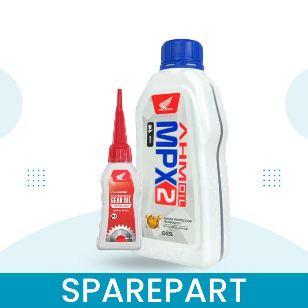 Paket Oli 0.8L / 800ML Honda Matik MPX 2 Dan Oil Gardan AHM Matic