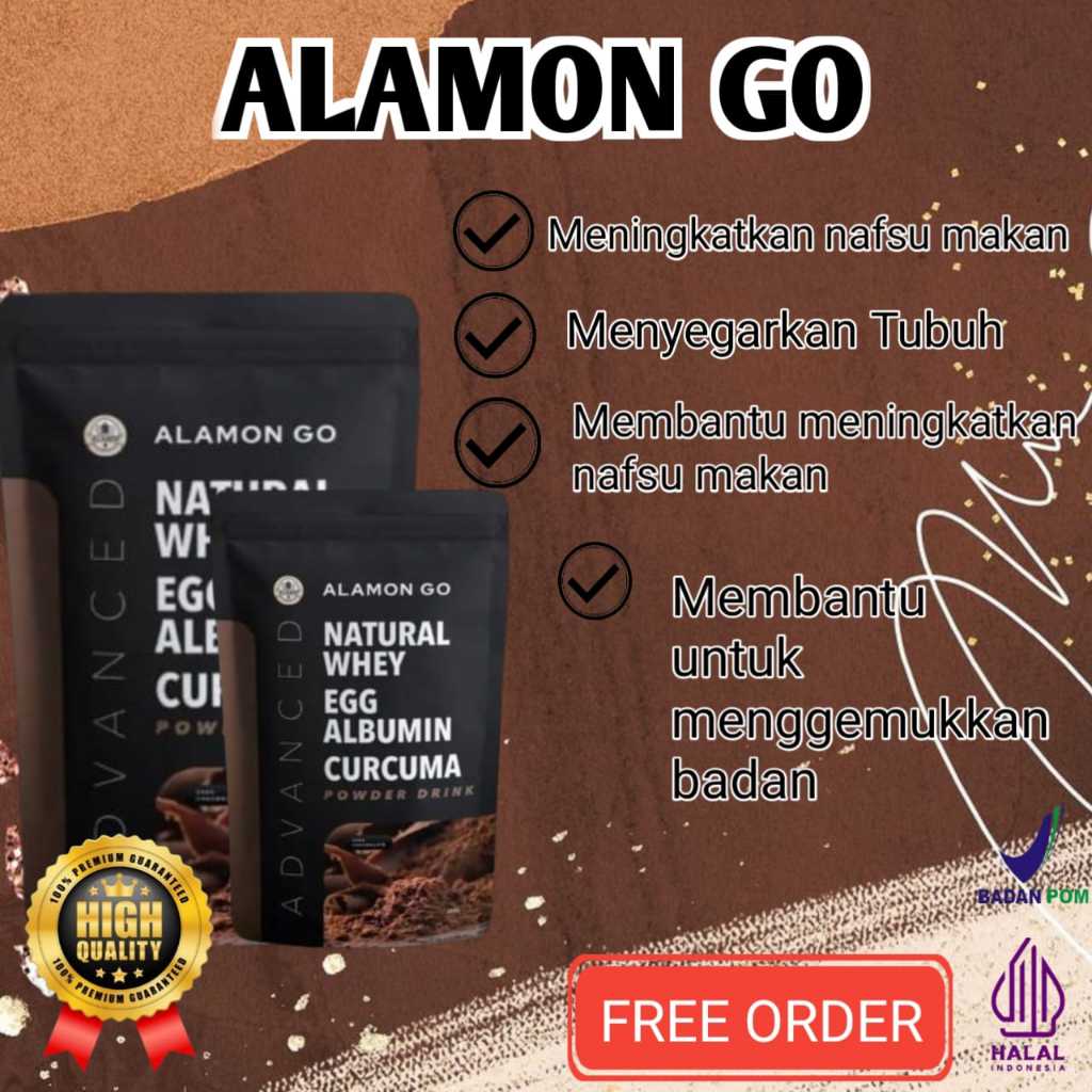 

Penambah Berat Badan Alamon Go Natural Whey Albumin Dan Temulawak Ribuan Testimoni Asli✨PROMO OLAHRAGA DIRUMAH✨ Alamon NATURAL GAIN adalah minuman bubuk dengan formulasi 3 bahan utama yaitu TEMULAWAK, NATURAL WHEY, dan EGG ALBUMIN yang dikombinasikan d
