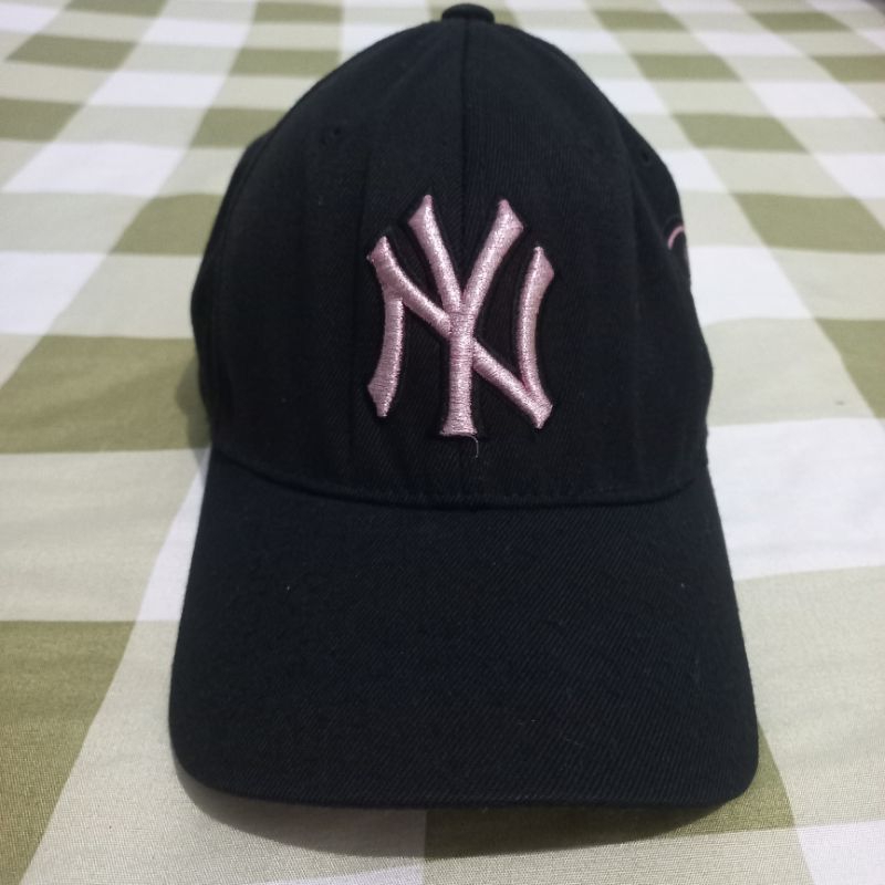 topi cap hat baseball bisbol MLB Yankees pink blackpink ori preloved second