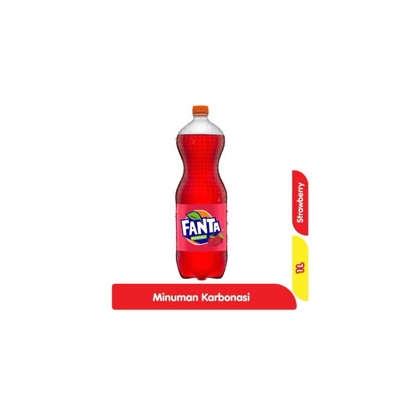 

Fanta Strawberry - Minuman Soda Rasa Stroberi - Botol 1 L