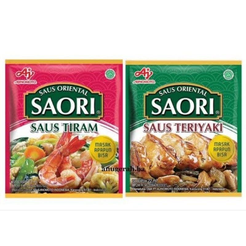 

Saori saus teriyaki oriental 23 gram 1 renteng isi 10 sachet