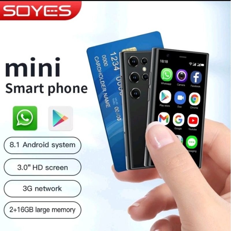 HP MINI SOYES S23PRO MINI. HP MINI BISA WA JARINGAN 3G. RAM 2G. ROM 16G.