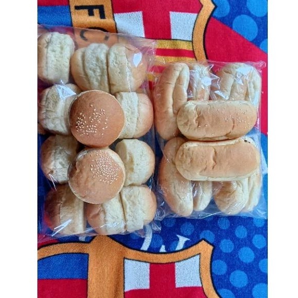 

Roti burger dan roti hotdog wijan besar isi 12 || diameter 8 cm