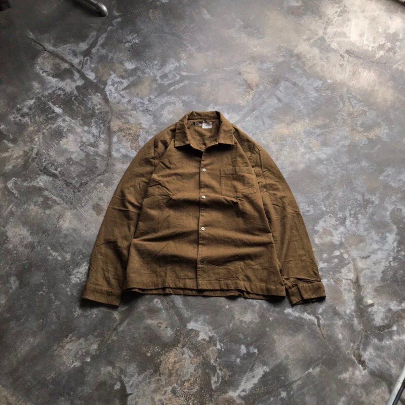 Muji Olive Basic Flannel