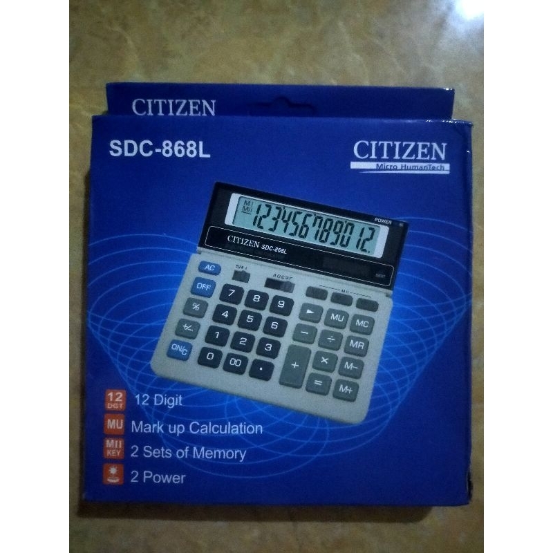 

Kalkulator Citizen SDC -868 L 12 Digit