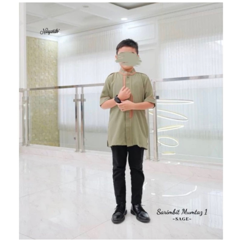 [READY SIAP KIRIM]Koko Anak Sarimbit by Mumtaz Hijab 1 Lengan Pendek Polos termurah terlaris