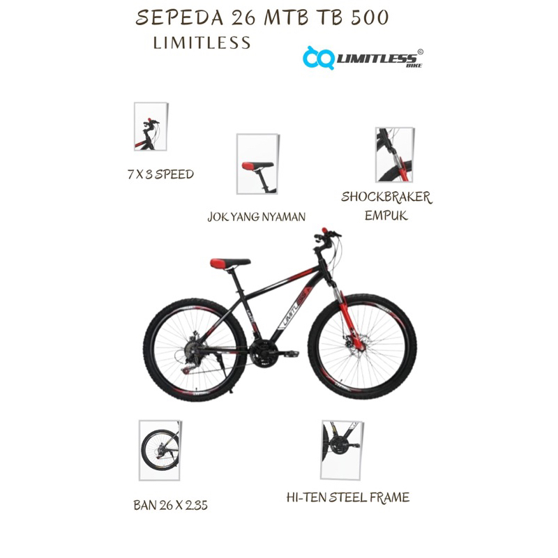 Sepeda MTB 26 TB 500 limitless