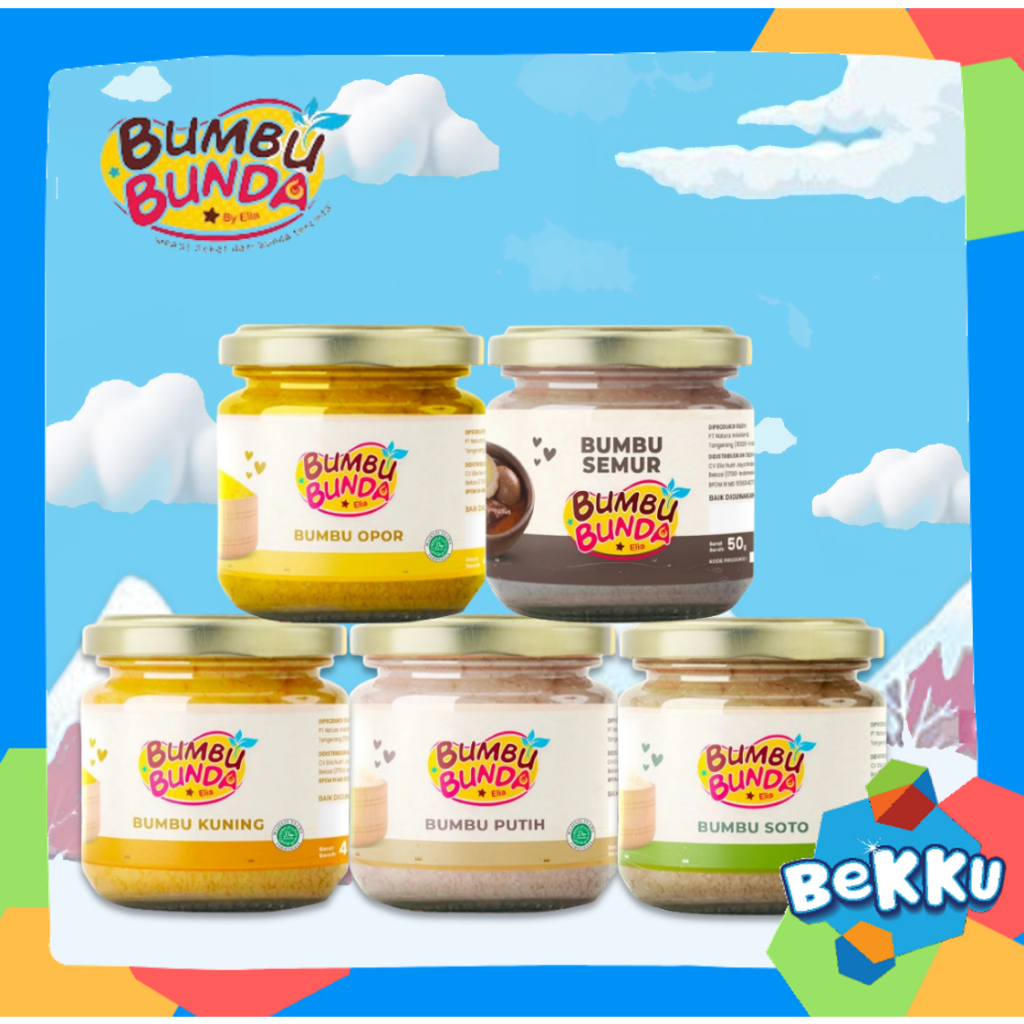 

Bumbu Bunda Elia Bumbu 40gr - Bumbu Kaldu MPASI Bayi - Penyedap Rasa - NON MSG - Bahan Alami - Bekku