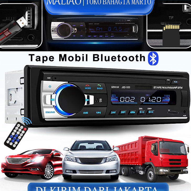Ketangguhan yang Menginspirasi Tape mobil bluetooth Tape Audio Radio Mobil Multifungsi USB MP3 FM Radio JSD52