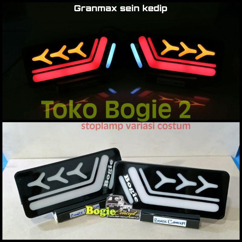 LAMPU REM LED VARIASI MOBIL GRANMAX PICKUP KEDIP