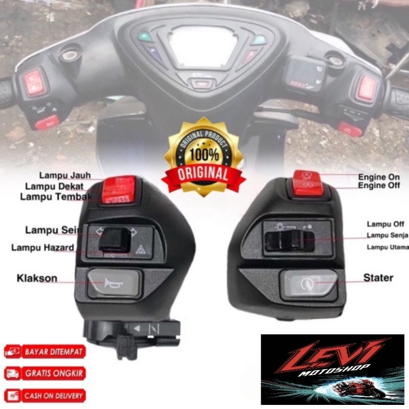 RB Saklar Mio Saklar Aerox Kiri Kanan Vietnam Komplit Engine Plus Hazard Saklar Mio M3 Saklar Mio