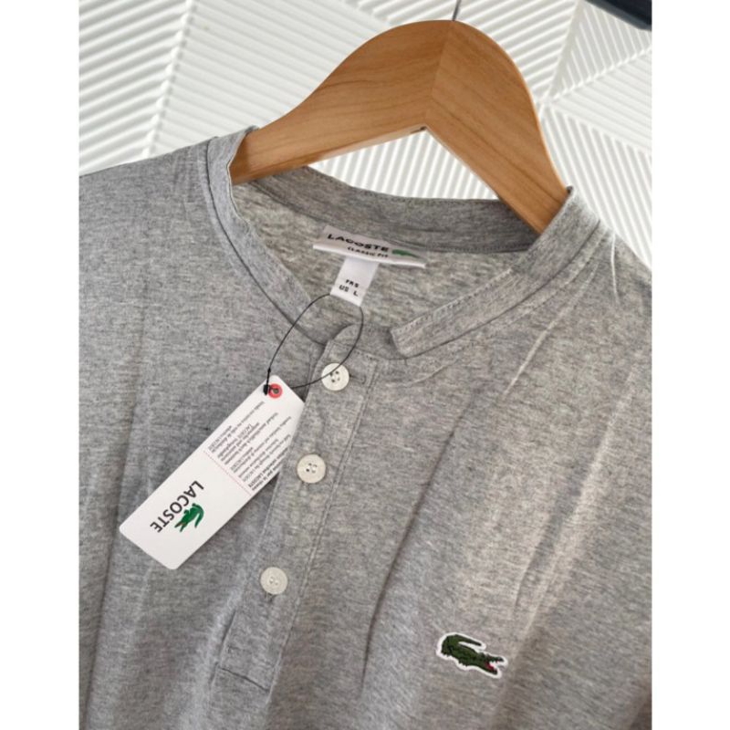 Kaos Krah Shanghai Semi Koko Modern Pria Lengan Pendek Logo Bordir