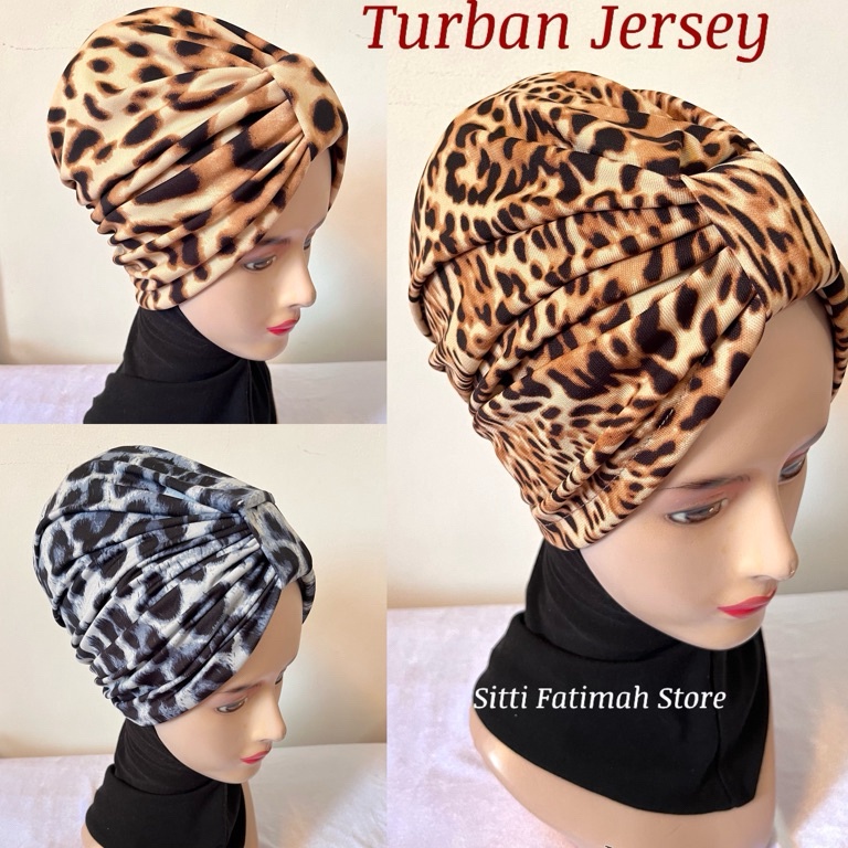 Promo HEBOH Turban instan Jersey Motif Turban dewasa