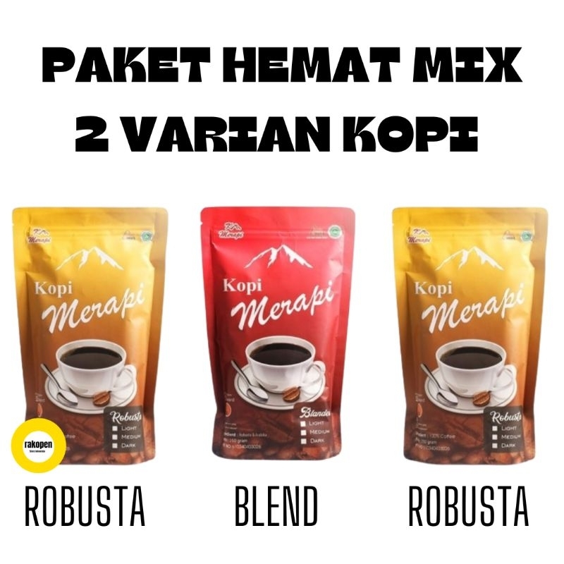 

Kopi Robusta Blend Kopi Merapi No 1 Asli Jogja Paket Hemat Mix 3 Varian