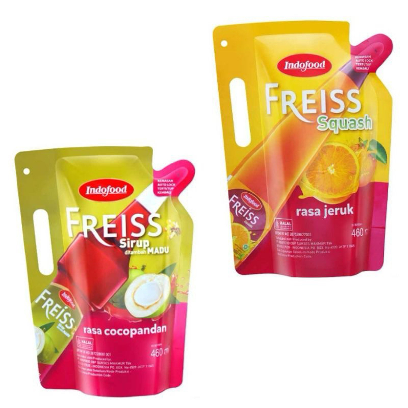 Indofood Freiss Pouch Cocopandan dan Jeruk 460ml