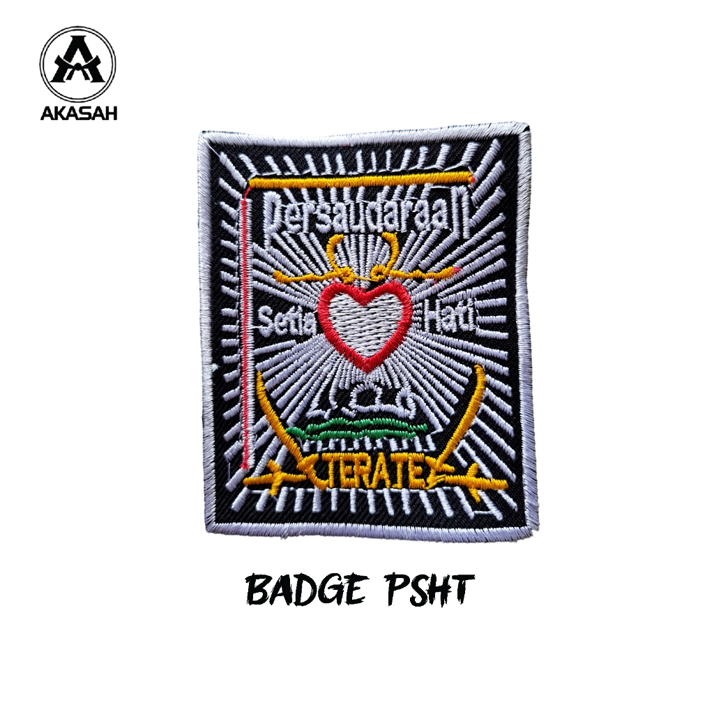 Badge Bordir Logo PSHT Persaudaraan Setia Hati Terate Pelatih Coach Siswa Anggota Emblem Bet  Pencak