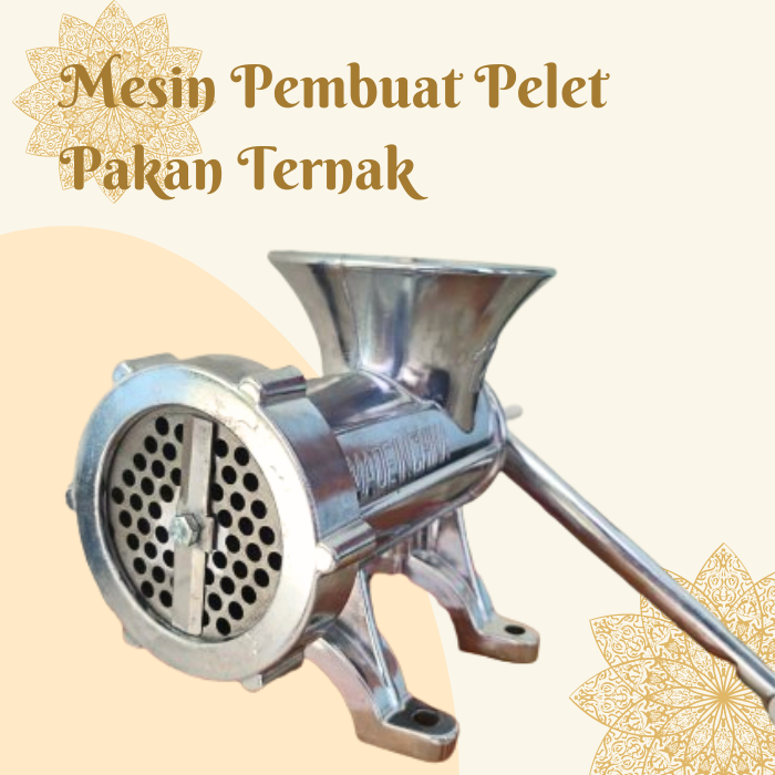 Mesin Cetak Pelet Ayam Manual No.12 Pisau Luar Mata 2 Aluminium Alloy Mesin Pelet Pakan Ternak