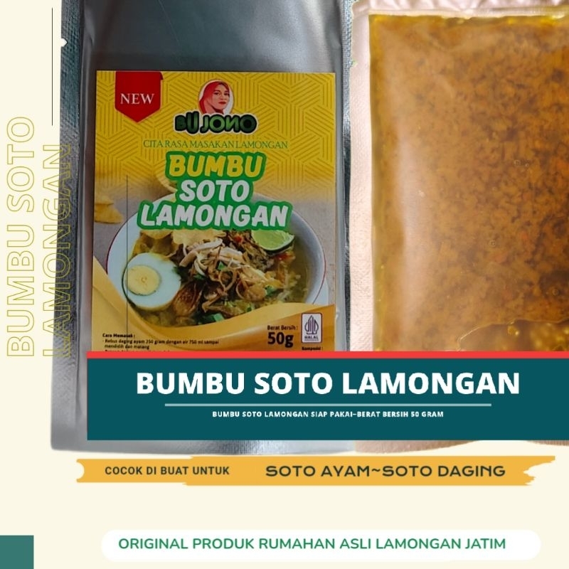 

Bumbu soto Lamongan Bu Jono 50 gram bumbu siap pakai