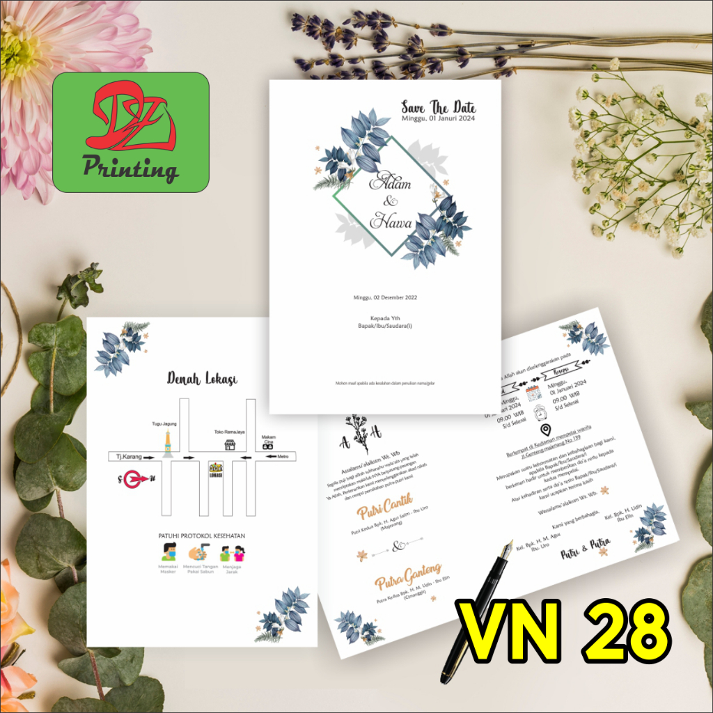 UNDANGAN PERNIKAHAN  VINTAGE  (foto)  Tanpa Minimal Order*  elegan, Murah, Proses  satu hari jadi, Tebal, Banyak Gratisnya-28