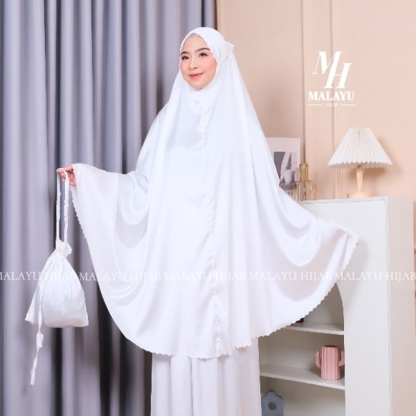 MALAYU HIJAB Mukena Traveling lasercut Laser Cut Dewasa Bahan Armani Silk Premium