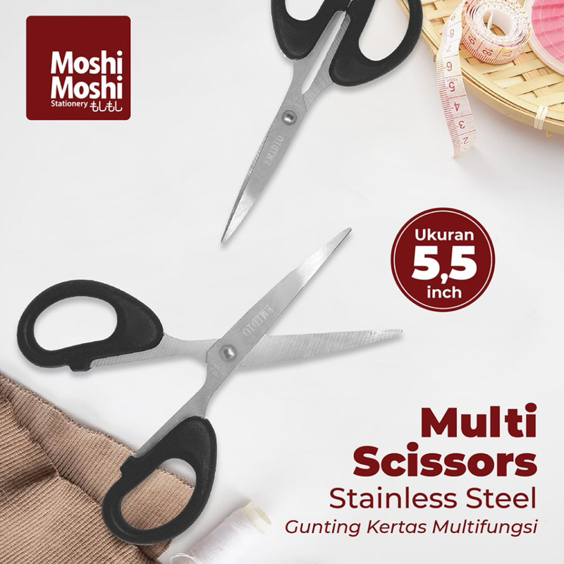 

Multi Scissors 5,5" Gunting Pemotong Kertas Tajam Multifungsi Peralatan Kantor
