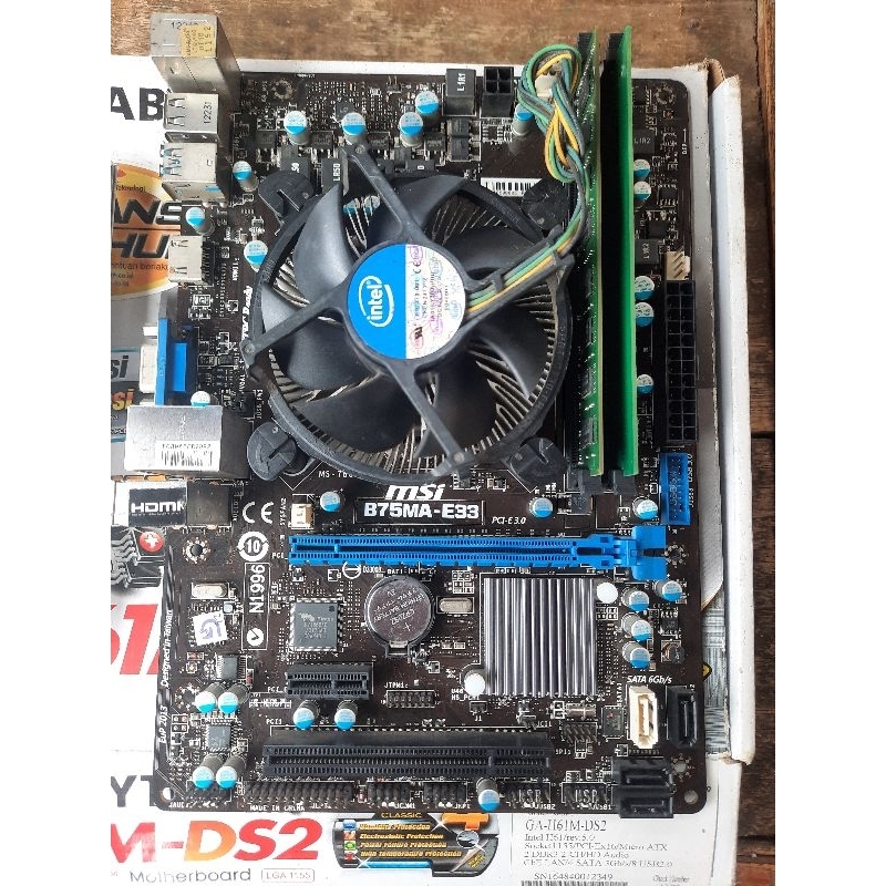 motherboard MSI H61 + processor core i5-2400 + ram 8gb