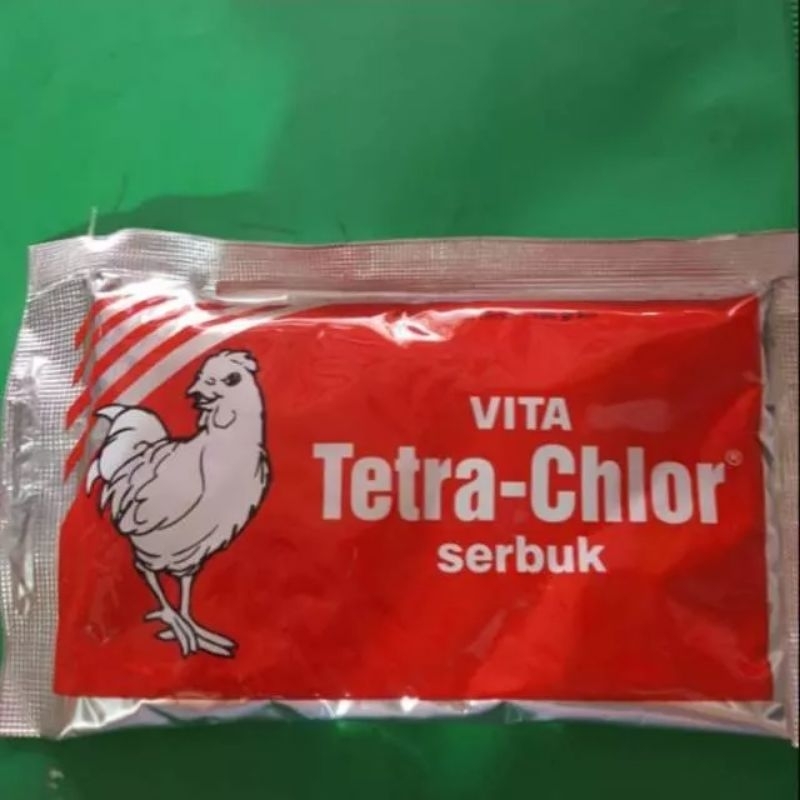 TETRACHLOR 100 GR vita tetra chlor serbuk obat plus vitamin ayam burung by mediin