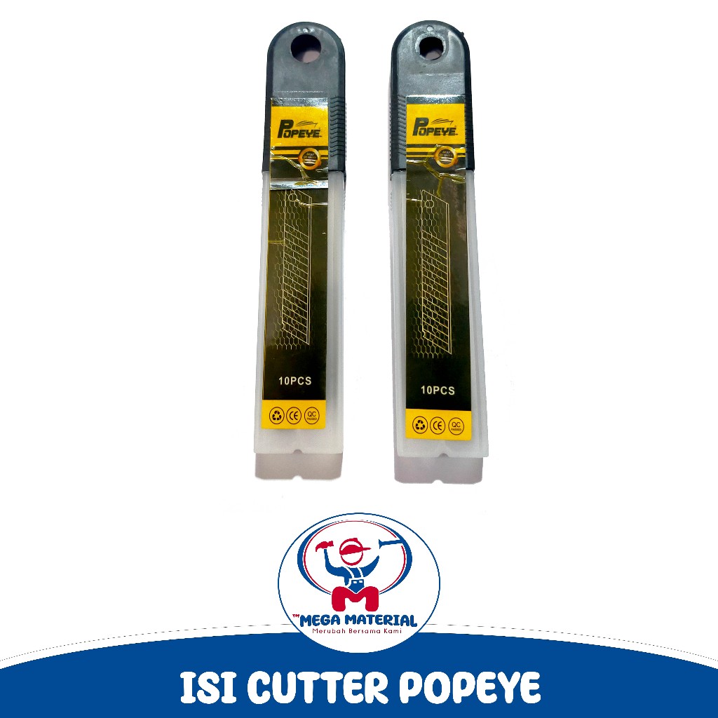 

ISI PISAU CUTTER MERK POPEYE 10pcs