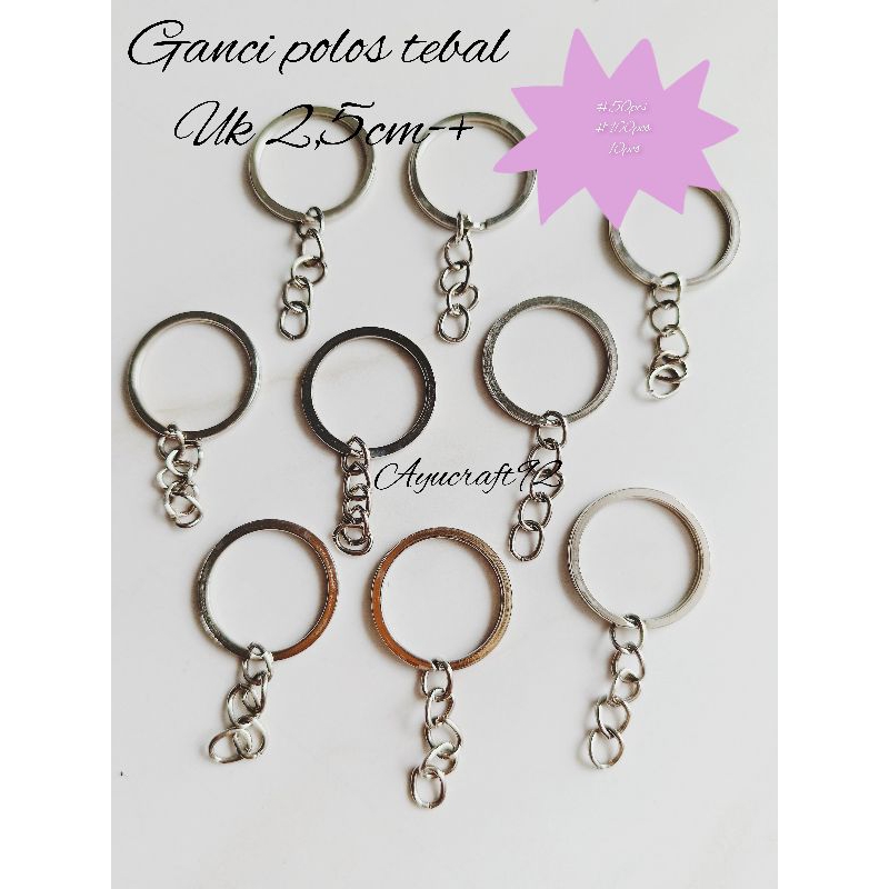 Ring Ganci tebal grosir 50pcs(Free Ring sambung)