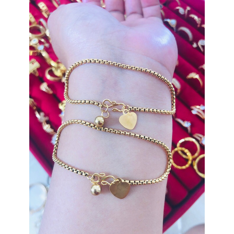 gelang rollo kecil motip emas 99
