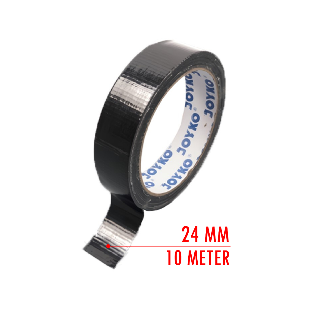 

(1 Roll) Lakban Kain Cloth Tape Hitam JOYKO 1" Inch 24 mm x 10 Meter (12 Yards) Black