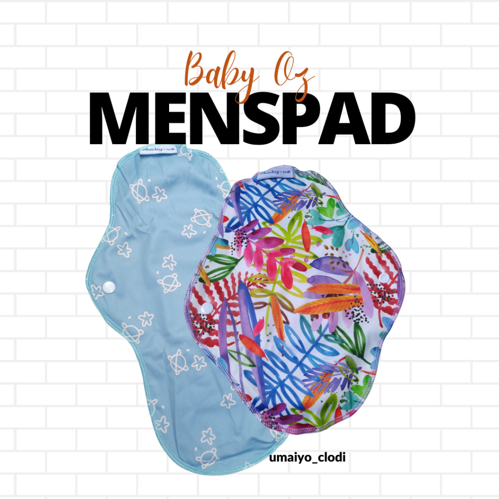 MENSPAD BABY OZ (BELLE OZ)- Motif | Pembalut kain wanita cuci ulang Mensped sehat alami