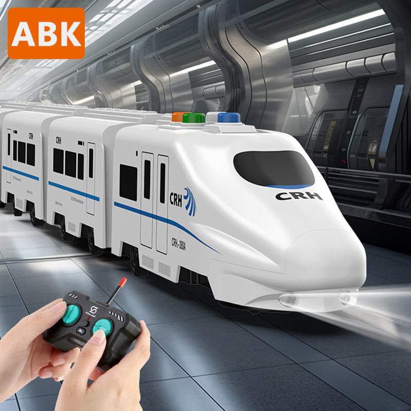 Mainan Kereta Cepat Remote Control Mainan Kereta Api dengan Lampu Suara RC Train Anak Mobil Anak