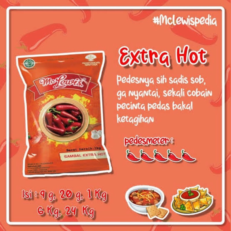 

Saus SAMBAL Mc Lewis 1kg ECO EXTRHOT