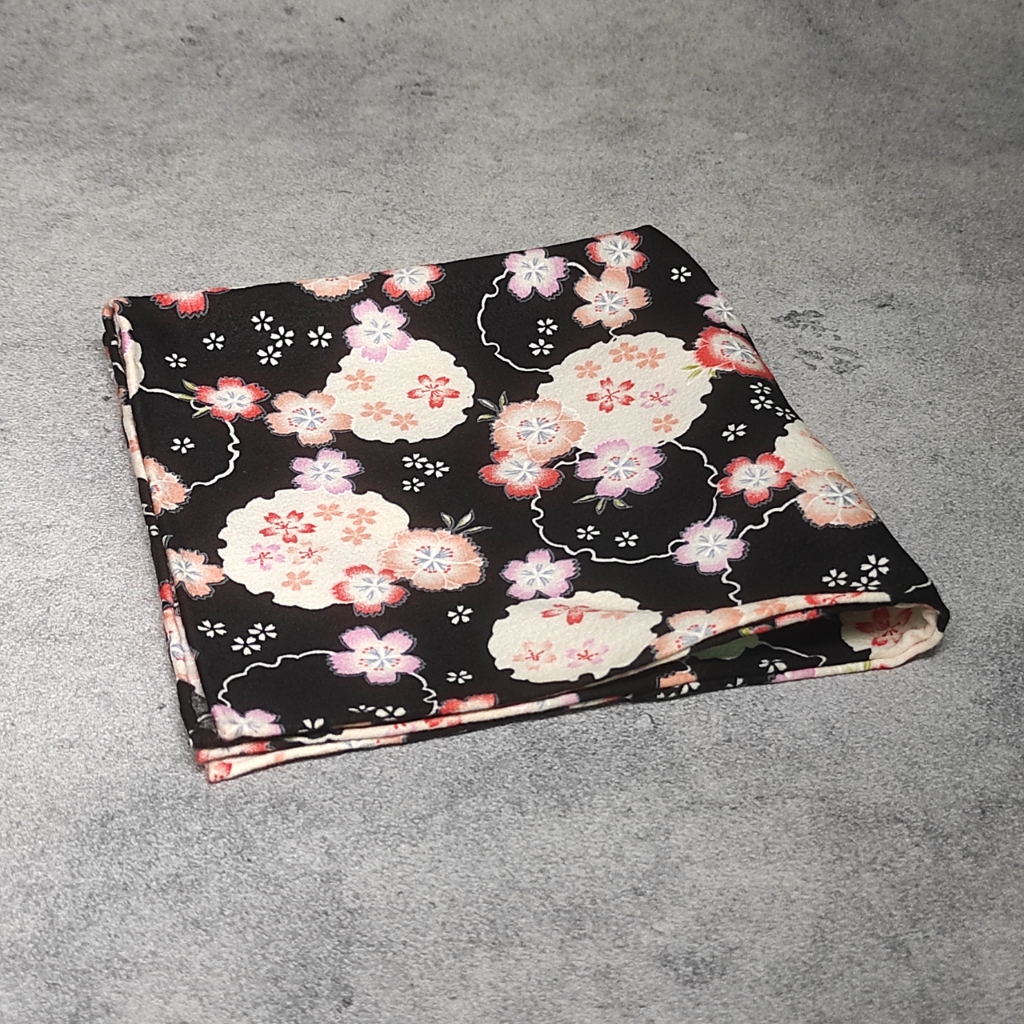 Pocket Square Hanami Black | Sapu Tangan Jas Hitam