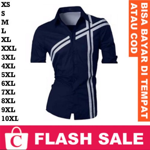 RISRUS FASHION Snowshop FortKlass FORTGLASS CORATCORETUDIO Kemeja Pria Hem Cowok Jumbo Big Size Leng